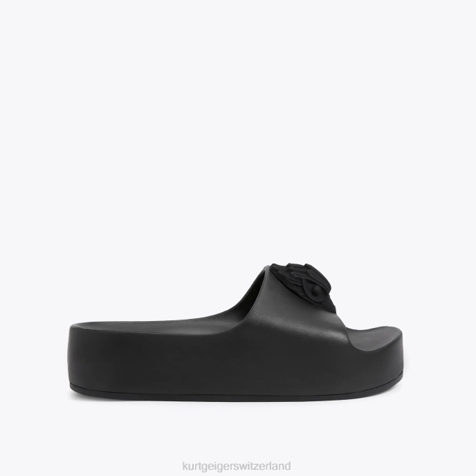 Kurt Geiger femmes toboggan épais london eagle Z246433 | chaussures noir