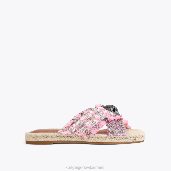 Kurt Geiger femmes espadrilles londoniennes kensington Z246443 | chaussures combinaison rose