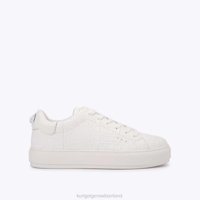 Kurt Geiger Hommes croco laney londres Z246603 | chaussures blanc