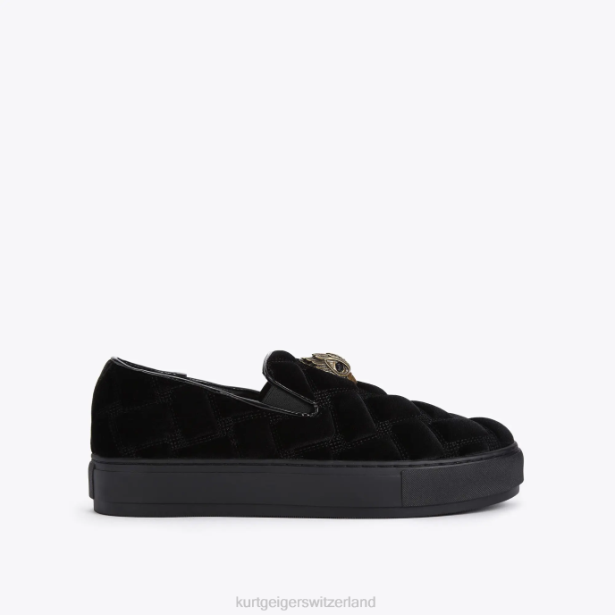 Kurt Geiger Hommes london laney à enfiler matelassé Z246608 | chaussures noir