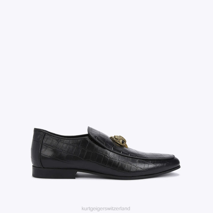 Kurt Geiger Hommes croco Hugh Eagle de Londres Z246627 | chaussures noir